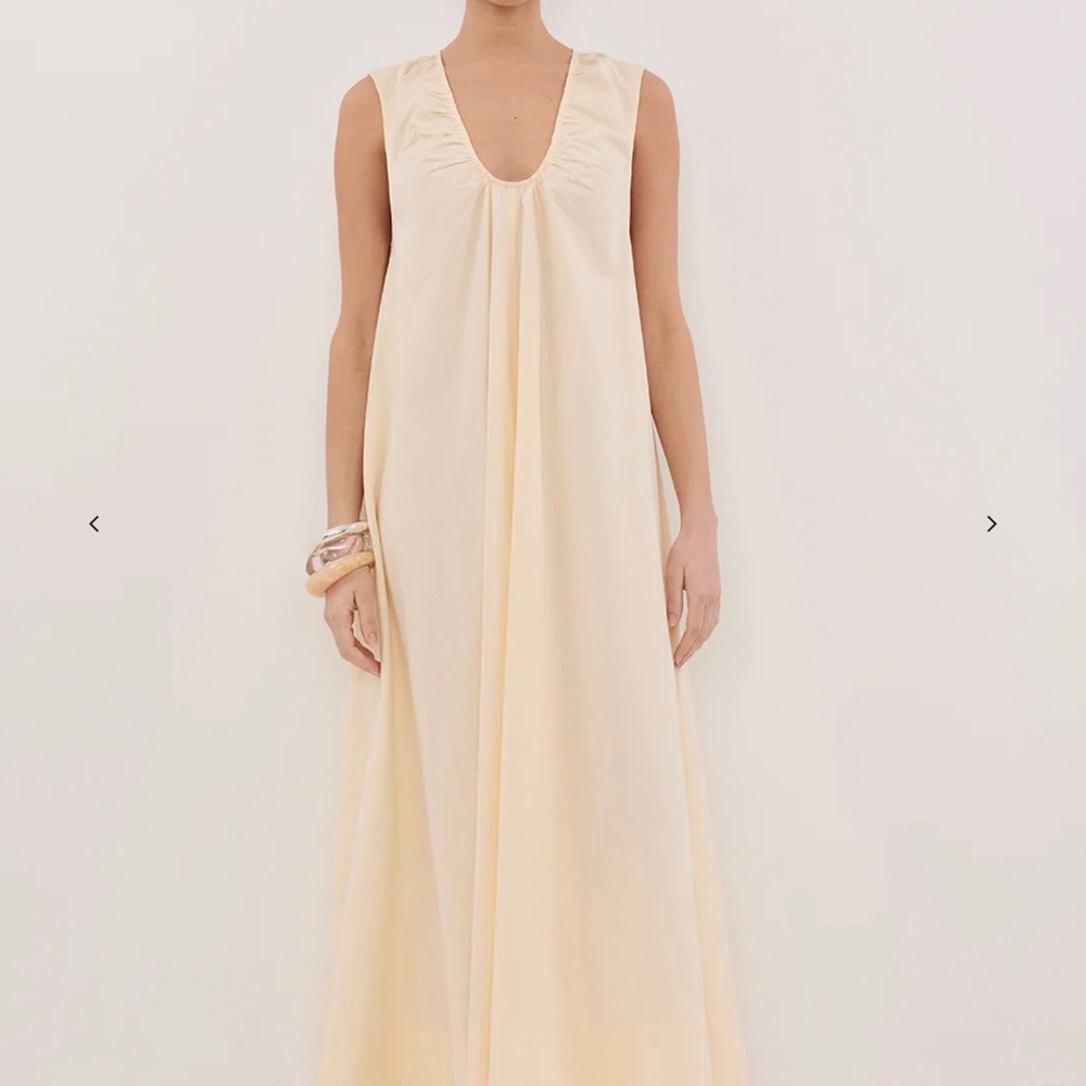 Gabby Buttermilk Oversized Cotton Midi Dress